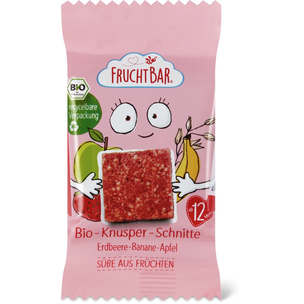 Fruchtbar Bio Früchteriegel, Erdbeere, Banane & Apfel Ab 12 Monaten