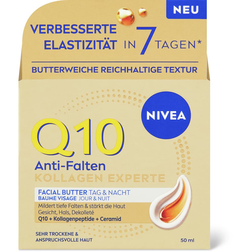 Nivea Q10 Anti-Falten Facial Butter Kollagenpeptide, Ceramide