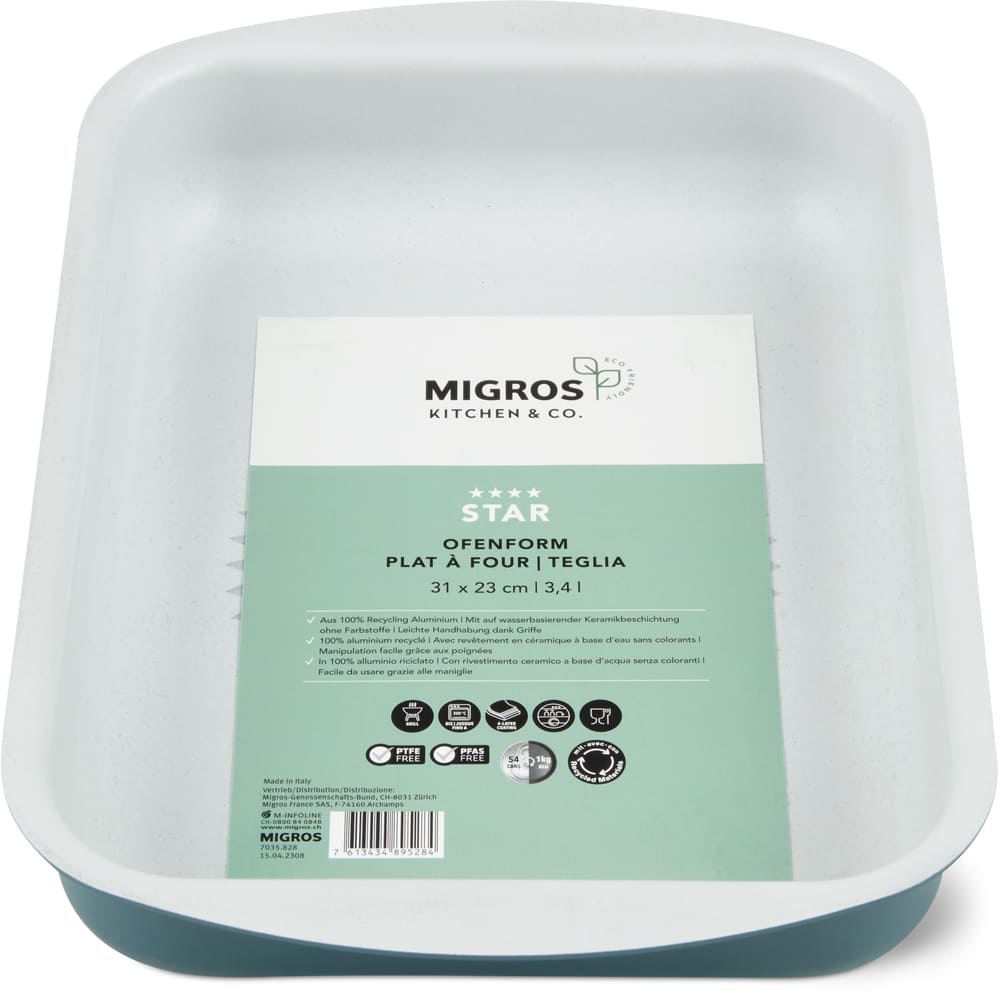 Migros Kitchen & Co. Star Ofenform 31 x 23 cm, dunkelgrün