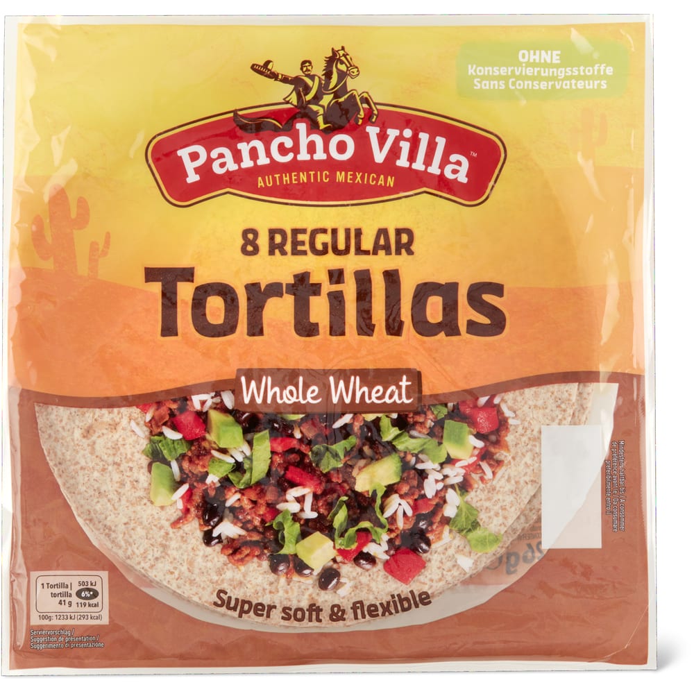 Pancho Villa Weiche Vollkornweizen-Tortillas