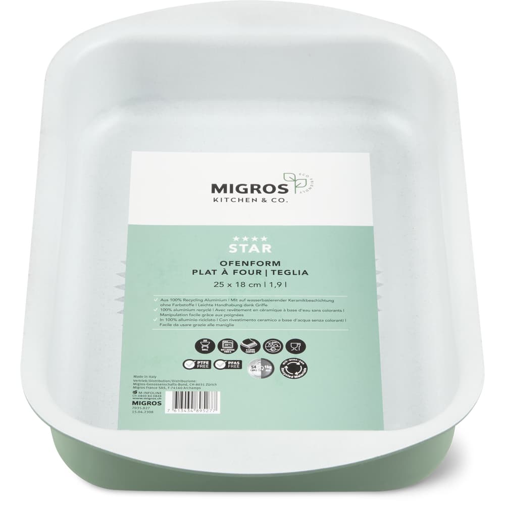 Migros Kitchen & Co. Star Ofenform 25 x 18 cm, grün