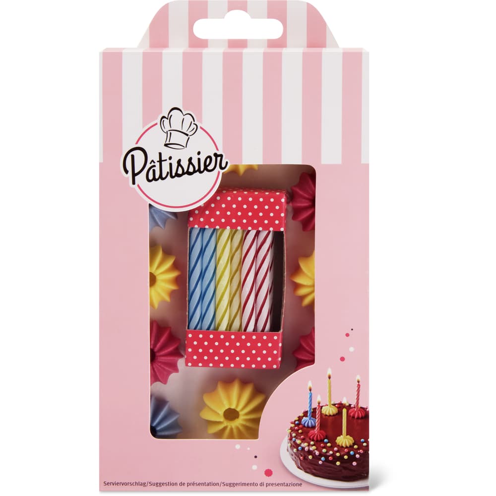 Patissier Zucker-Dekoration mit Kerzen