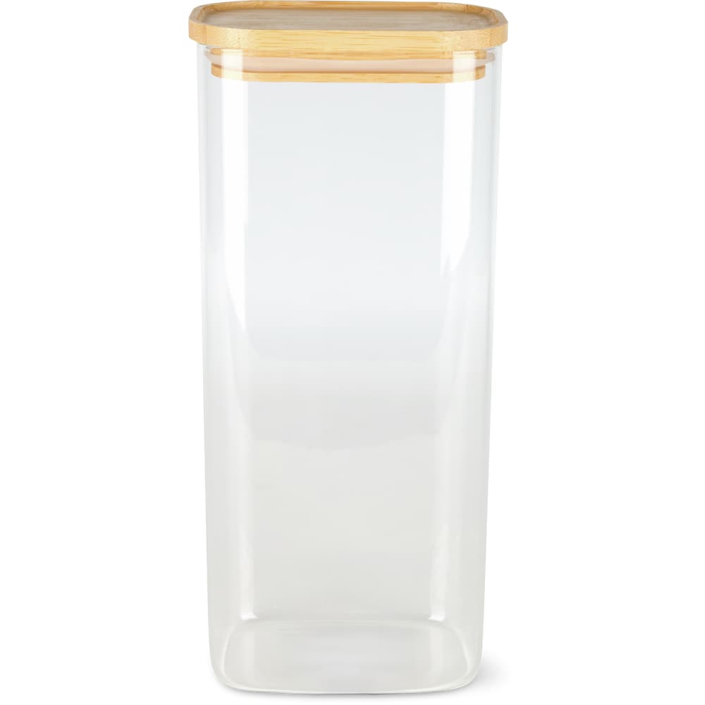 Migros Kitchen & Co. Glasdose mit Bambusdeckel rechteckig, 2l