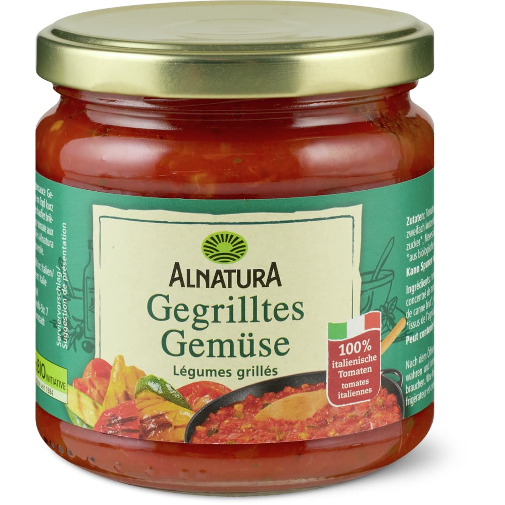 Alnatura Tomatensauce mit gegrilltes Gemüse