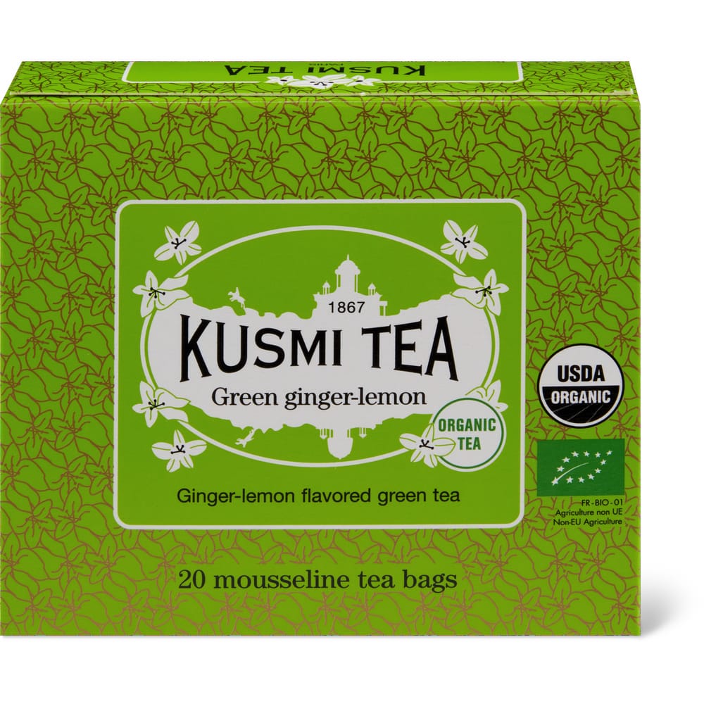 Kusmi Tea Bio Grüntee Aroma von Ingwer-Zitronen