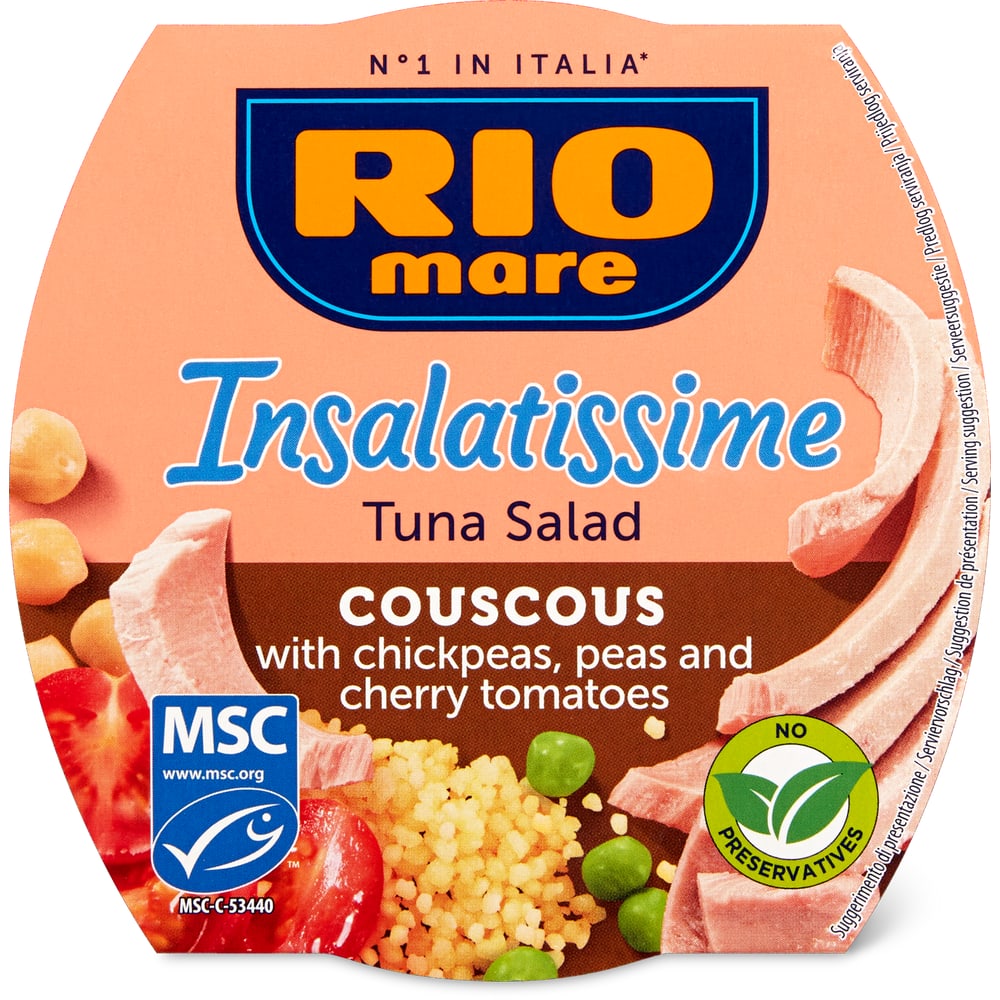 Rio Mare Insalatissime Couscous with chickpeas, peas and cherry tomatoes