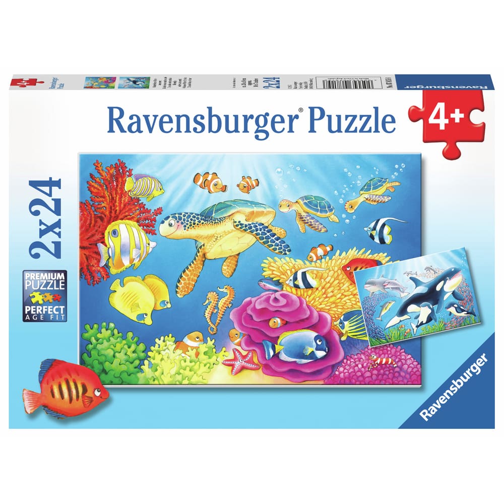 Ravensburger Puzzle Kunterbunte Unterwasserwelt 2x24 Teile