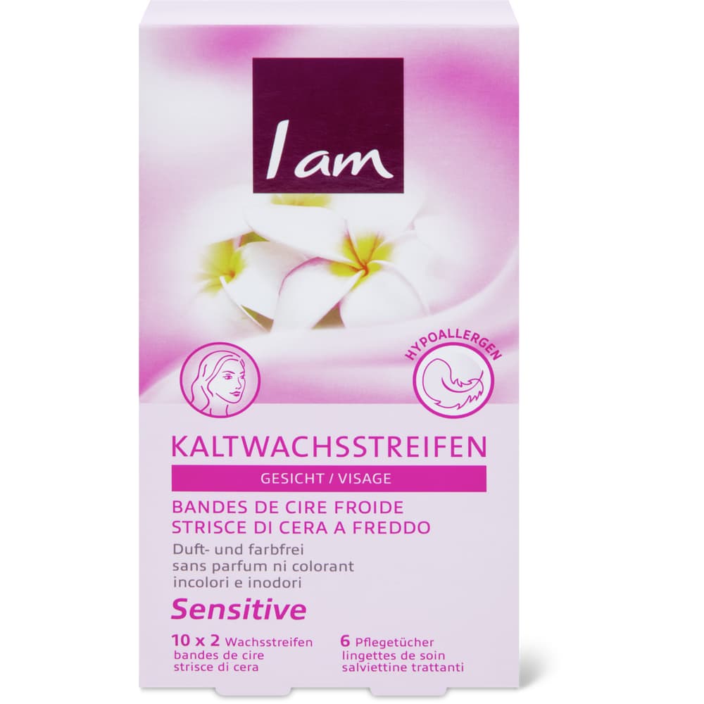 I am Sensitive Kaltwachsstreifen Gesicht