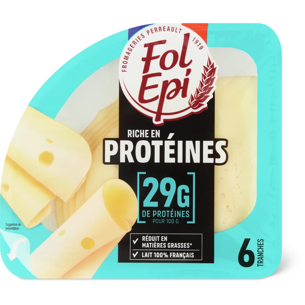 Fol Epi Französischer Halbhartkäse, vollfett, aus pasteurisierter Milch mit geniessbarer Rinde Protein