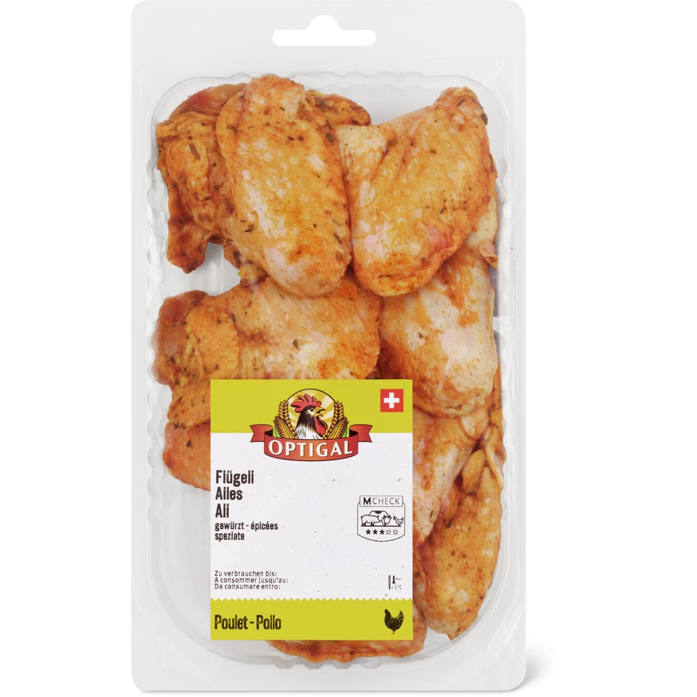 Optigal Poulet Flügel gewürzt