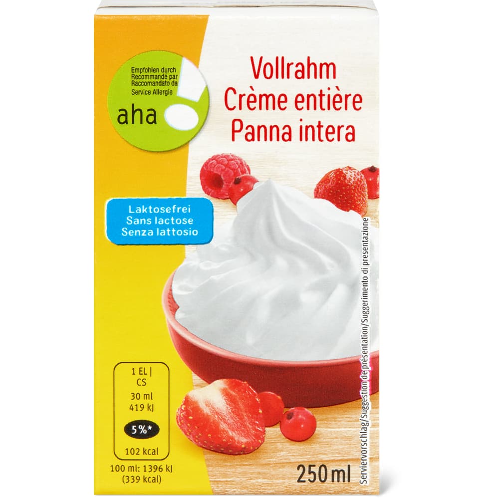 aha! Vollrahm laktosefrei