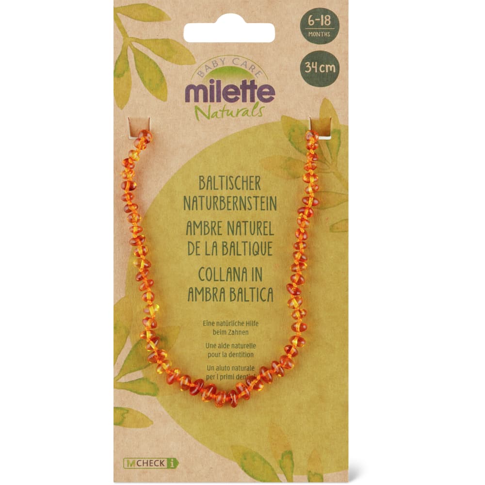 Milette Baby Care Naturals Baltischer Naturbernstein 6-18 M