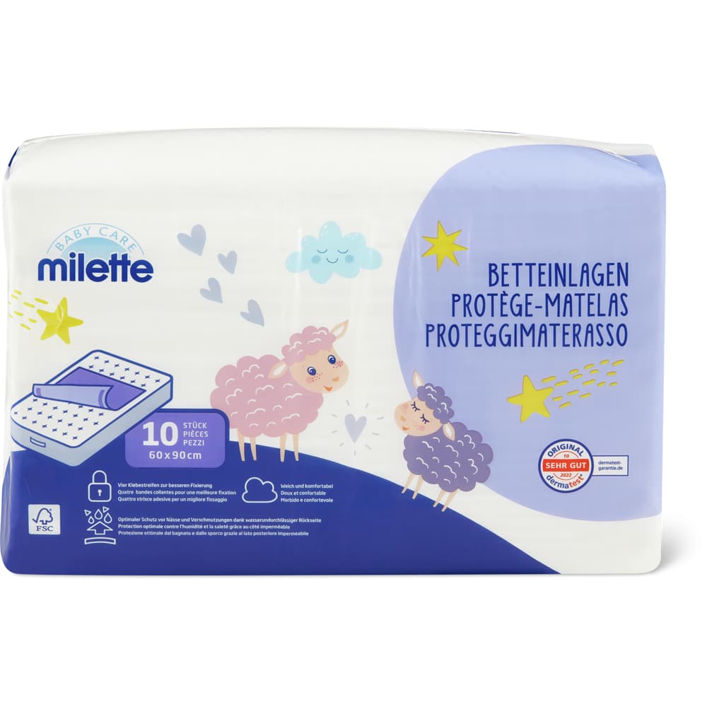Milette Baby Care Betteinlagen 60 x 90 cm