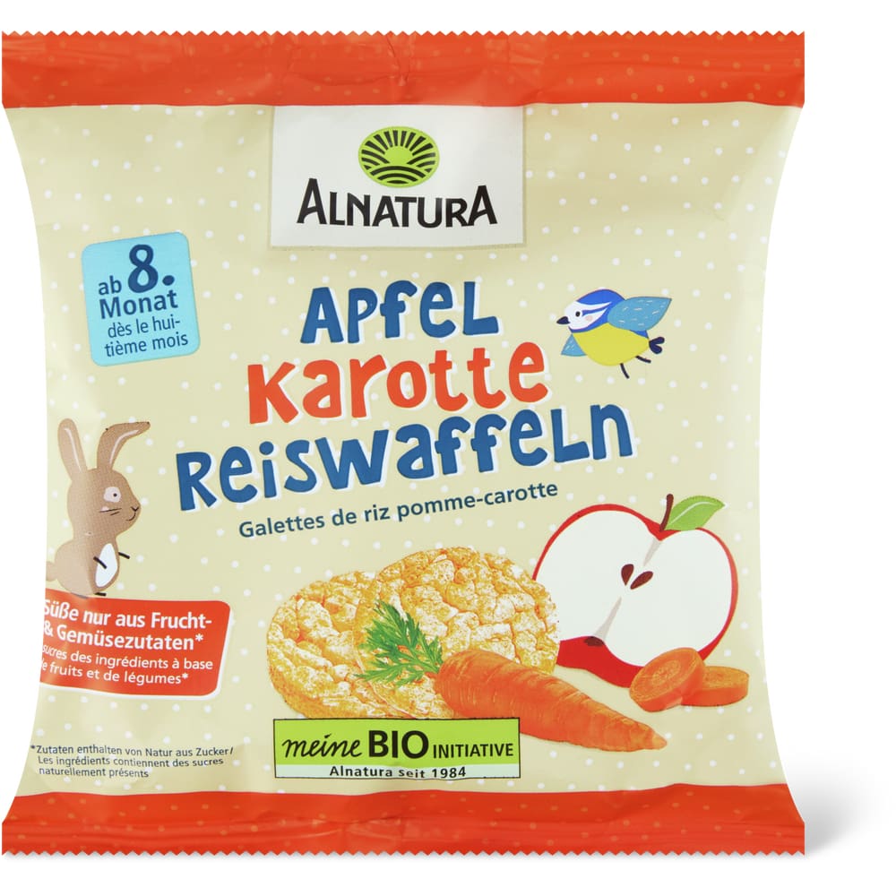 Alnatura Mini Reiwaffeln Apfel-Karotte Ab 8 Monaten