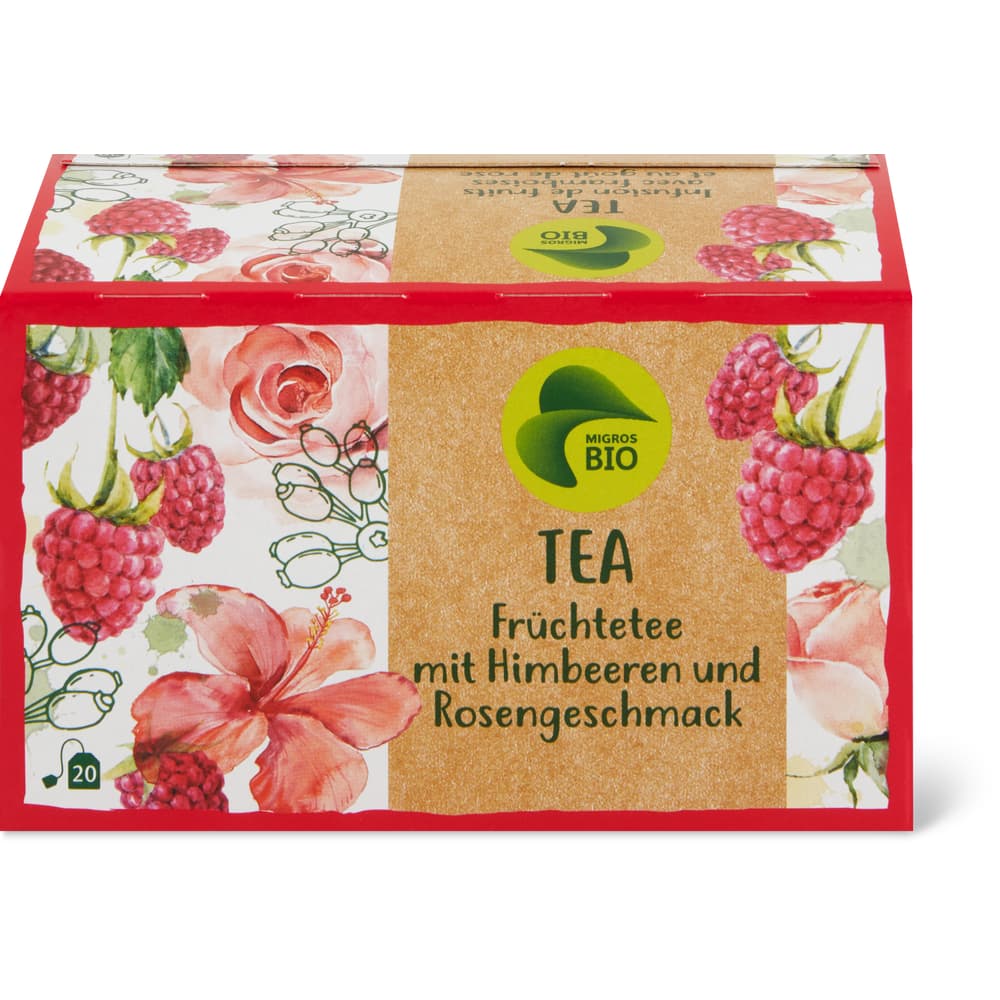 Früchtetee Bio, Himbeere & Rose