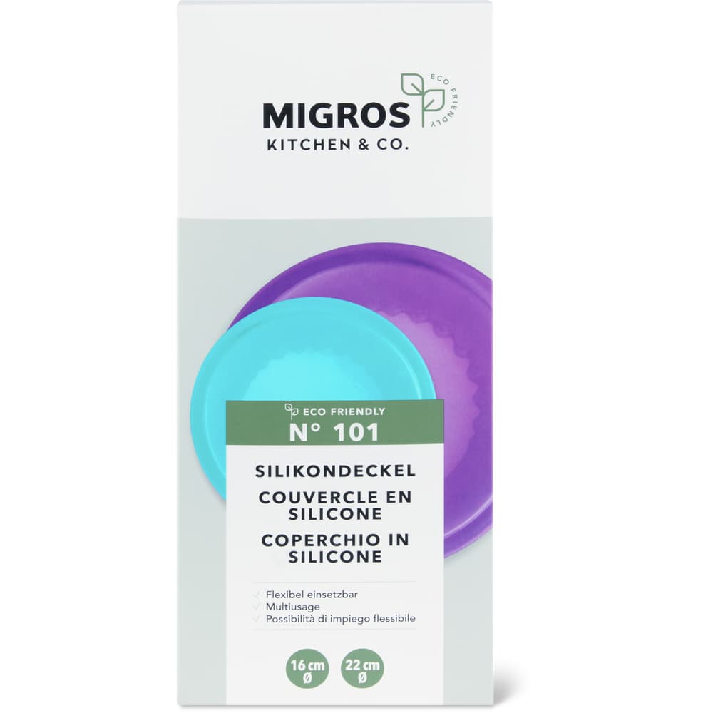 Migros Kitchen & Co. Silikondeckel ⌀16cm 1x, ⌀22cm 1x