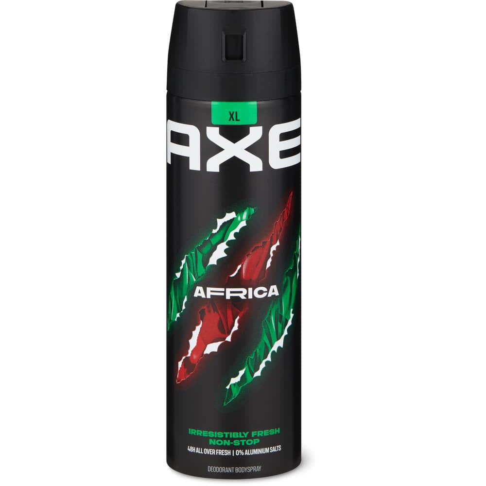 Axe Deo Bodyspray Africa XL 48h, 0% Aluminiumsalze