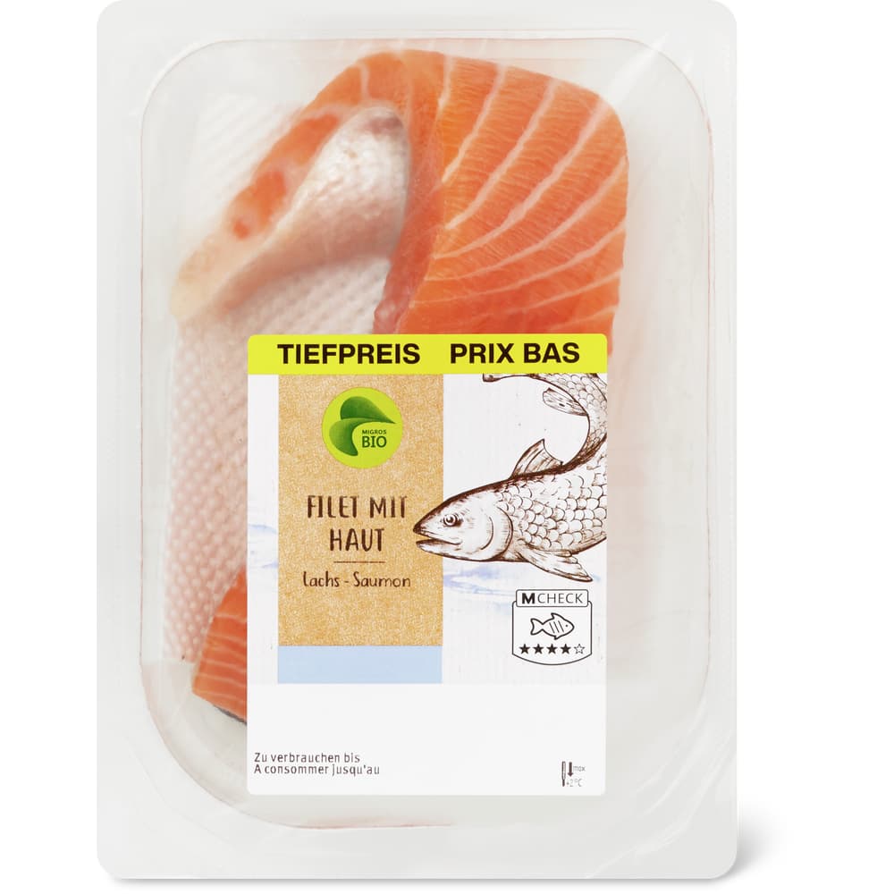 Bio Lachsfilet mit Haut