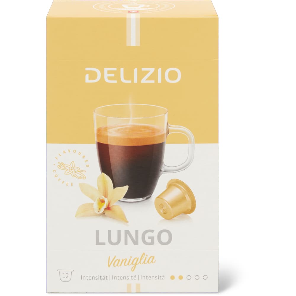 Delizio Kaffee-Kapseln Lungo Vaniglia, System Delizio