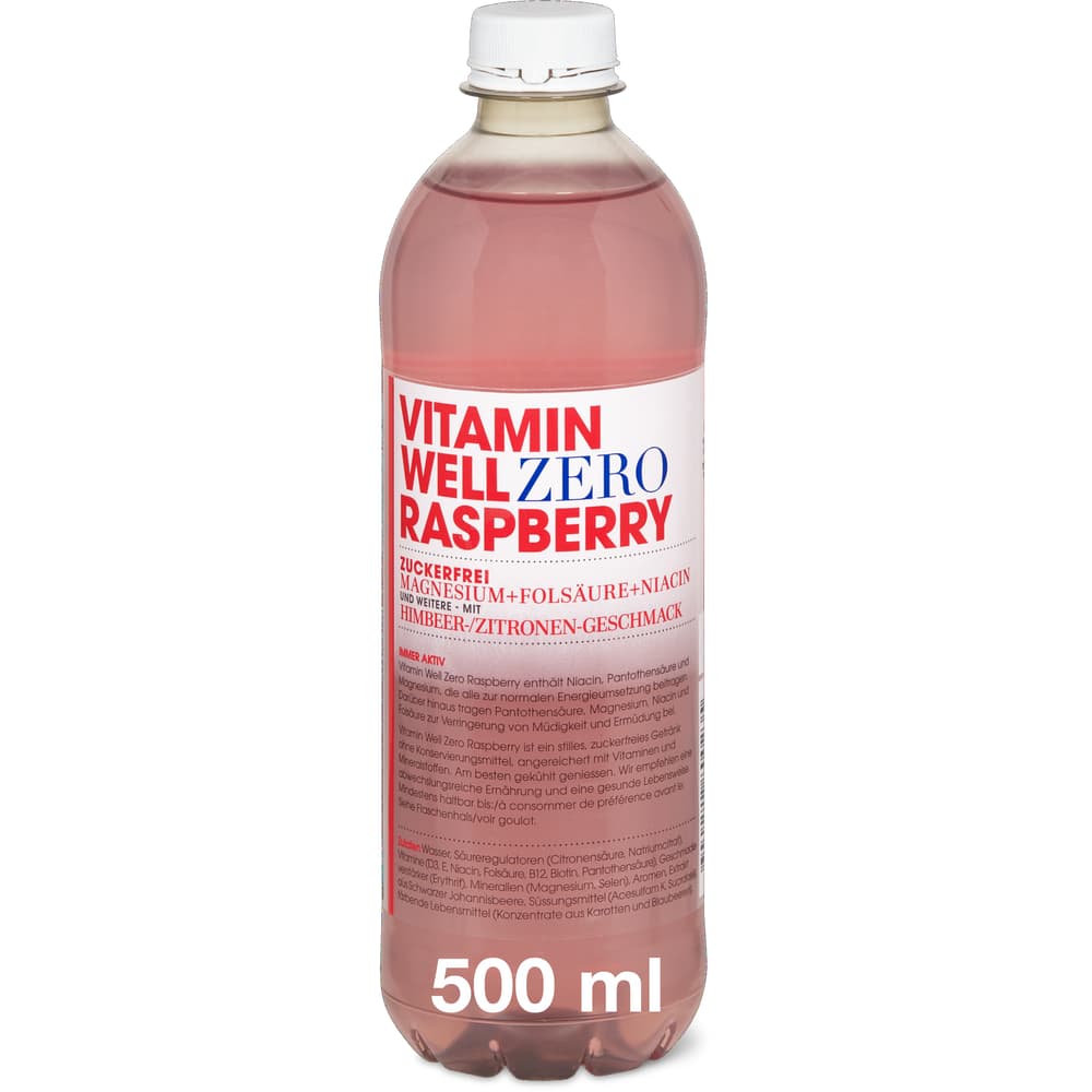 Vitamin Well Zero Vitamin Wasser Himbeer-Zitrone