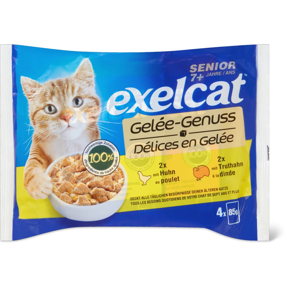 Exelcat Senior Häppchen in Gelée Geflügel-Mix