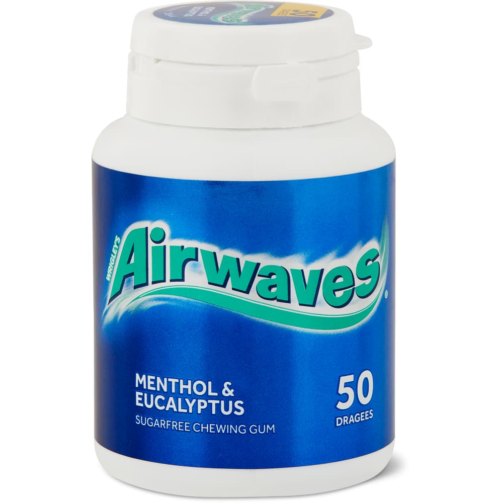Airwaves · Chewing Gum · Menthol & Eucalyptus • Migros