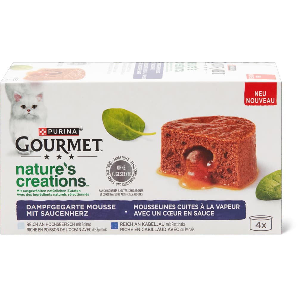 Gourmet Nature's Creations Mousse mit Saucenherz Fisch, Kabeljau
