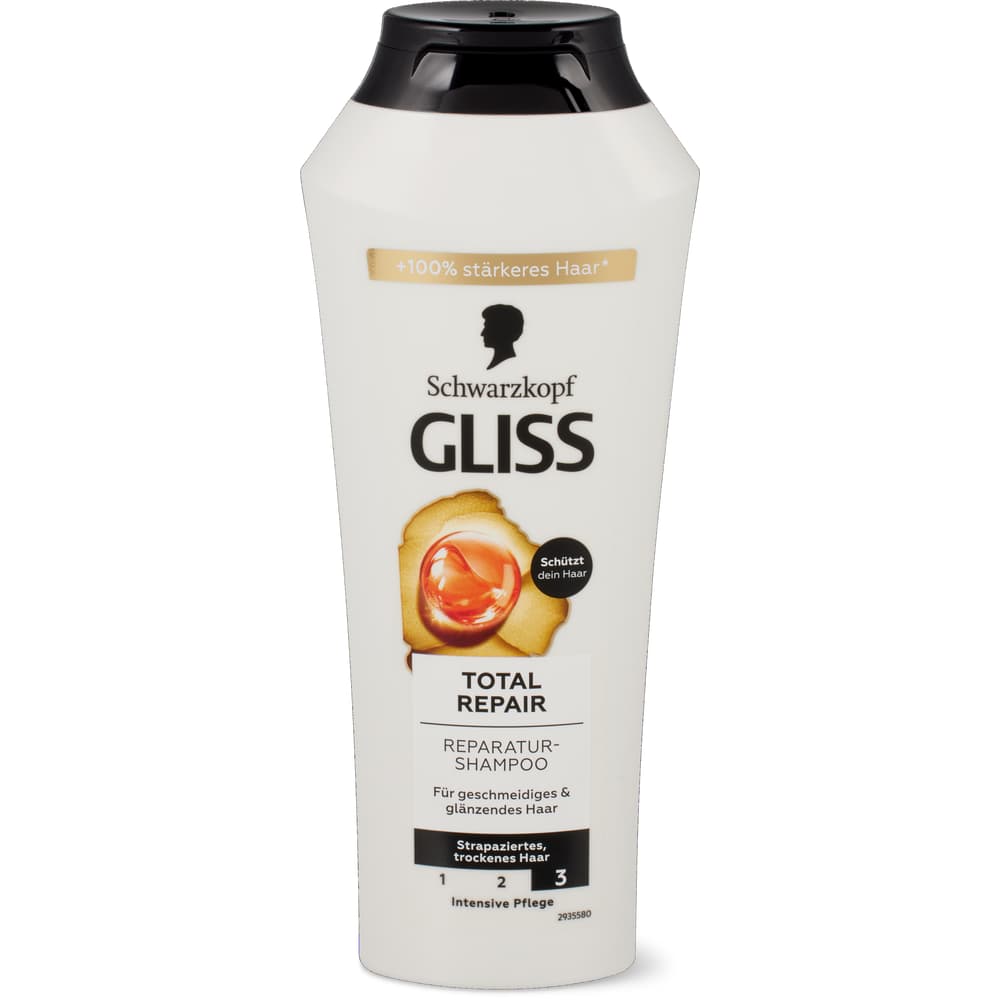 Schwarzkopf Gliss Total Repair Shampoo Trockenes, strapaziertes Haar
