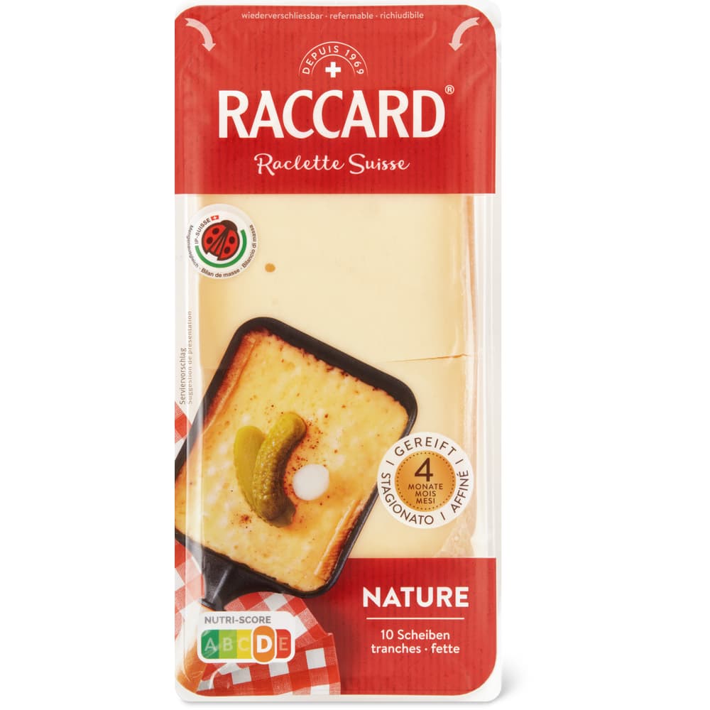 Raccard IP-SUISSE Raclette Nature - 10 Scheiben