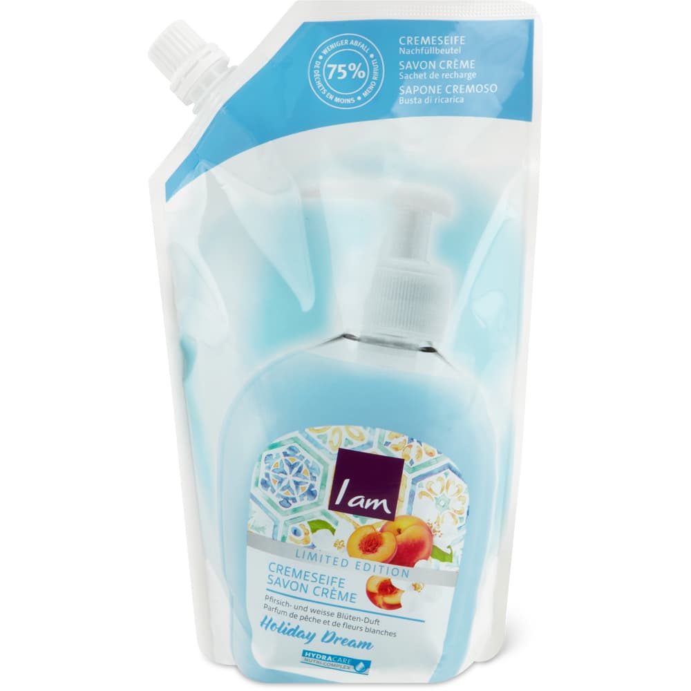 I am Cremeseife Holiday Dream Pfirsich- & weisse Blüten, Refill