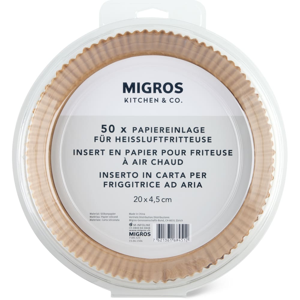 Migros Kitchen & Co. Airfryer Backpapier rond 20cm