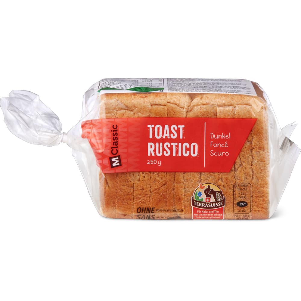 M-Classic IP-SUISSE Toastbrot mit Vollkornmehl Toast Rustico