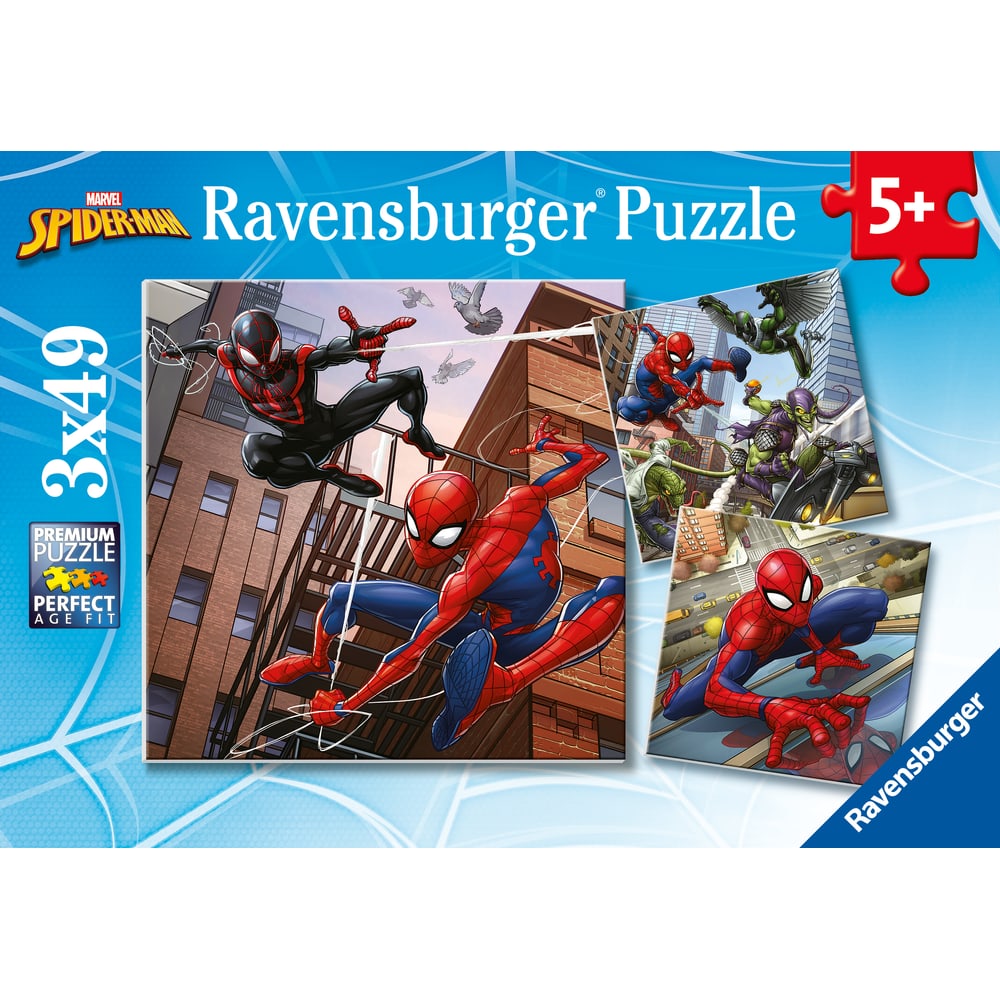 Ravensburger Puzzle Spider-Man beschützt die Stadt 3x49 Teile