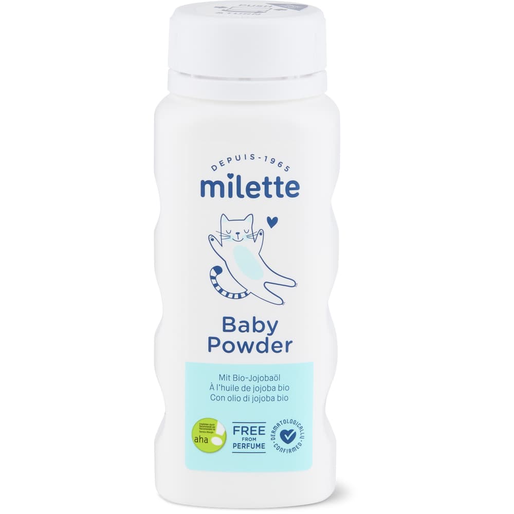 Milette Baby Care Puder aha!, ohne Parfum, Jojobaöl
