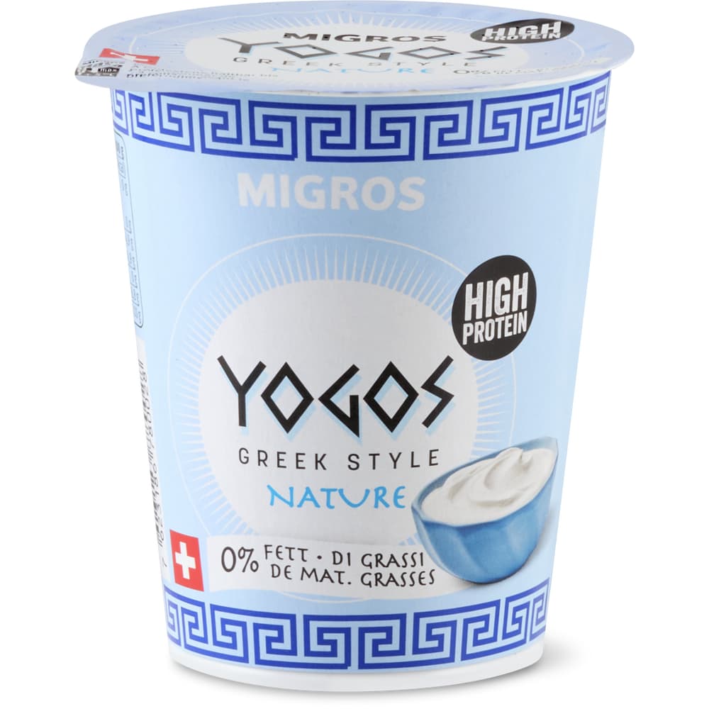 Yogos Joghurt Nature, griechischer Art, 0% Fett