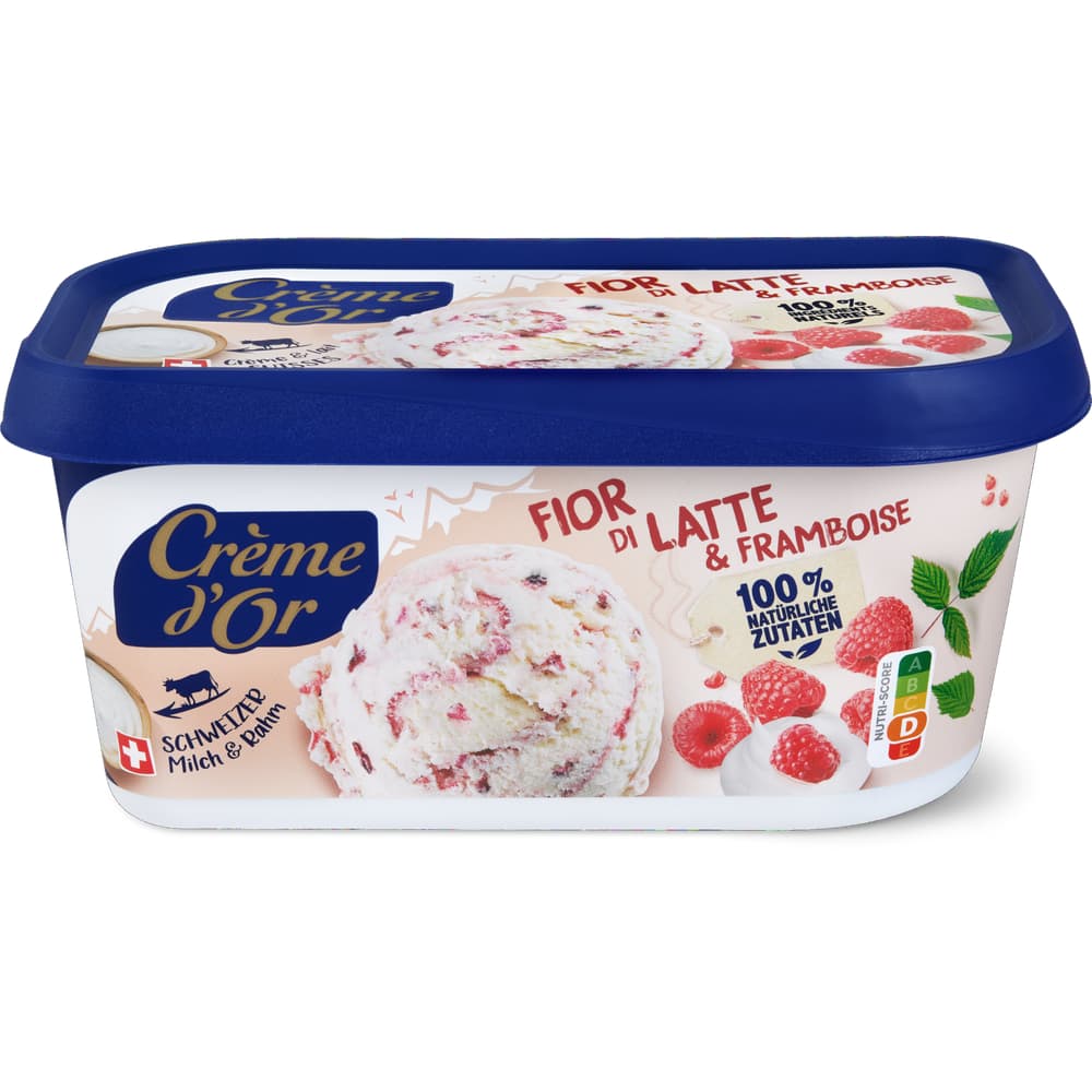 Crème d'Or Rahmglace Fior di Latte & Himbeere