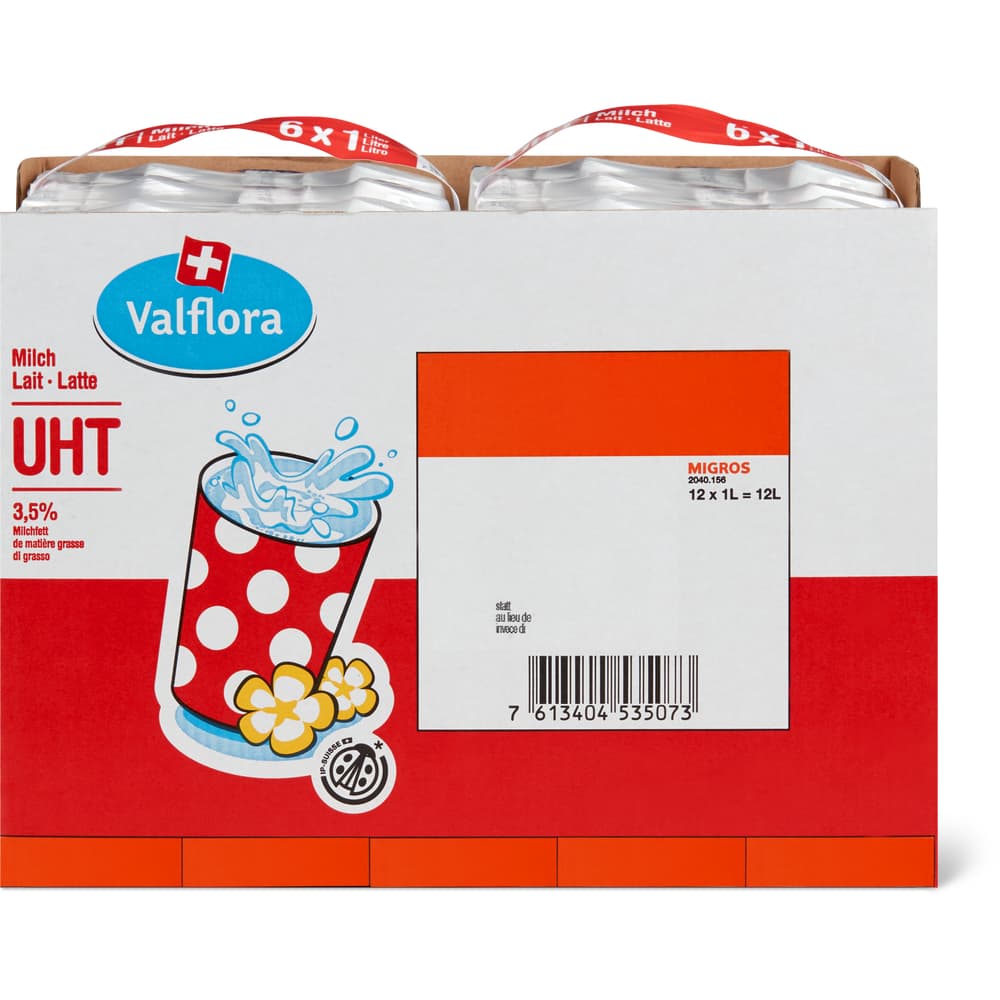 Valflora Vollmilch IP-SUISSE, 3.5 % Fett, UHT