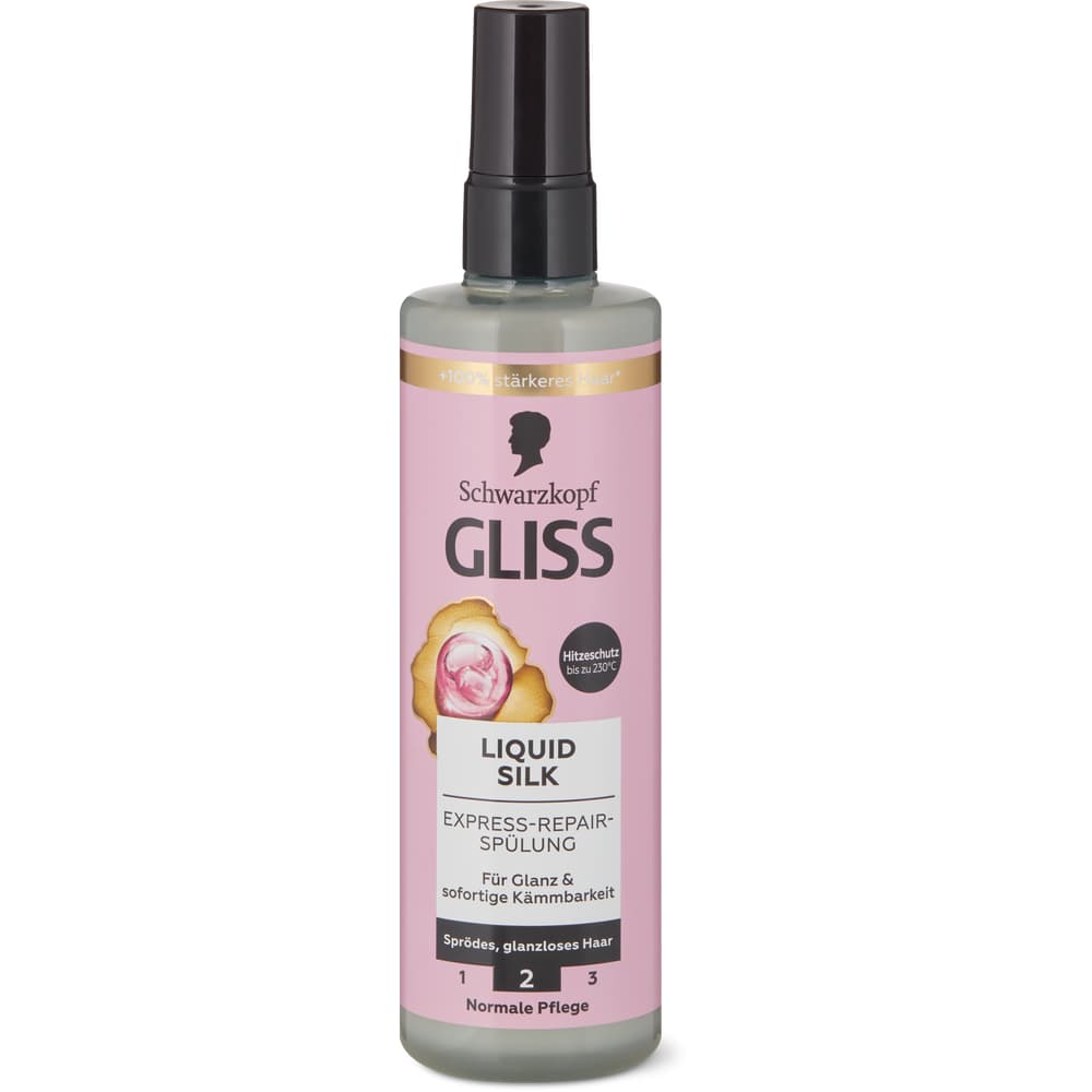 Gliss Liquid Silk Express Spülung sprödes, glanzloses Haar