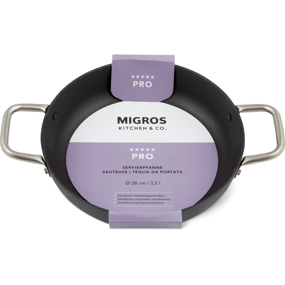 Migros Kitchen & Co. Pro Servierpfanne Ø 28 cm, schwarz