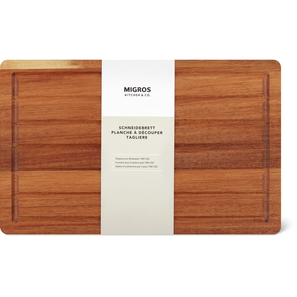 Migros Kitchen & Co. Schneidebrett Akazienholz, 37.5 x 23.5 x 1.5 cm