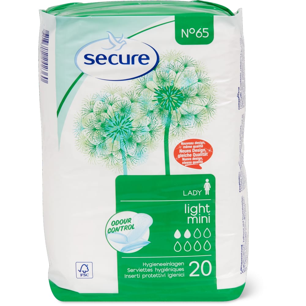 Secure N°65 Hygieneeinlagen Light Mini