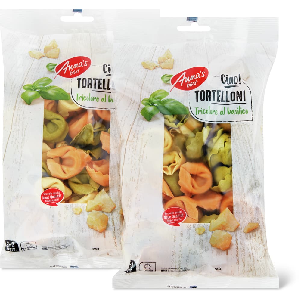 Anna's Best Tortelloni Tricolore mit Basilikum