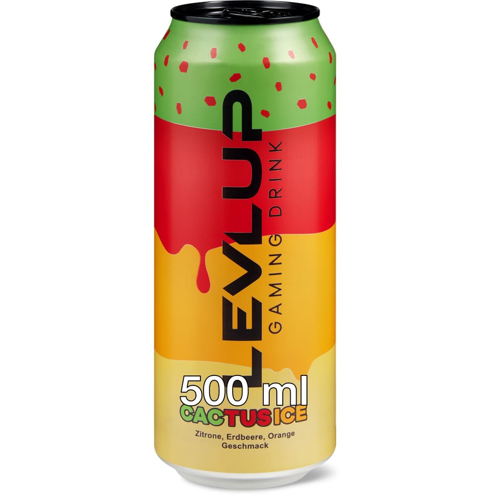 LevlUp Cactus Ice Hydratisierendes Getränk Zitrone, Erdbeere, Orange