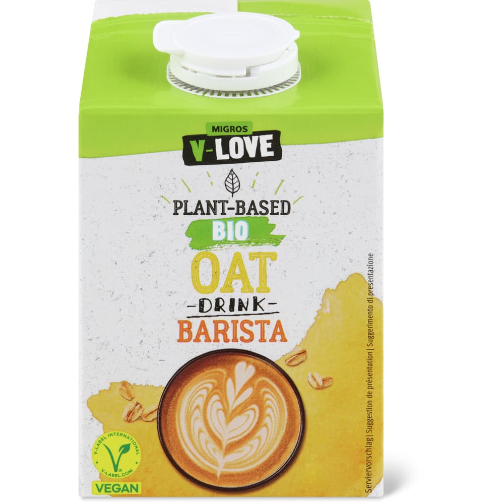 V-Love Hafermilch Barista, laktosefrei, vegan