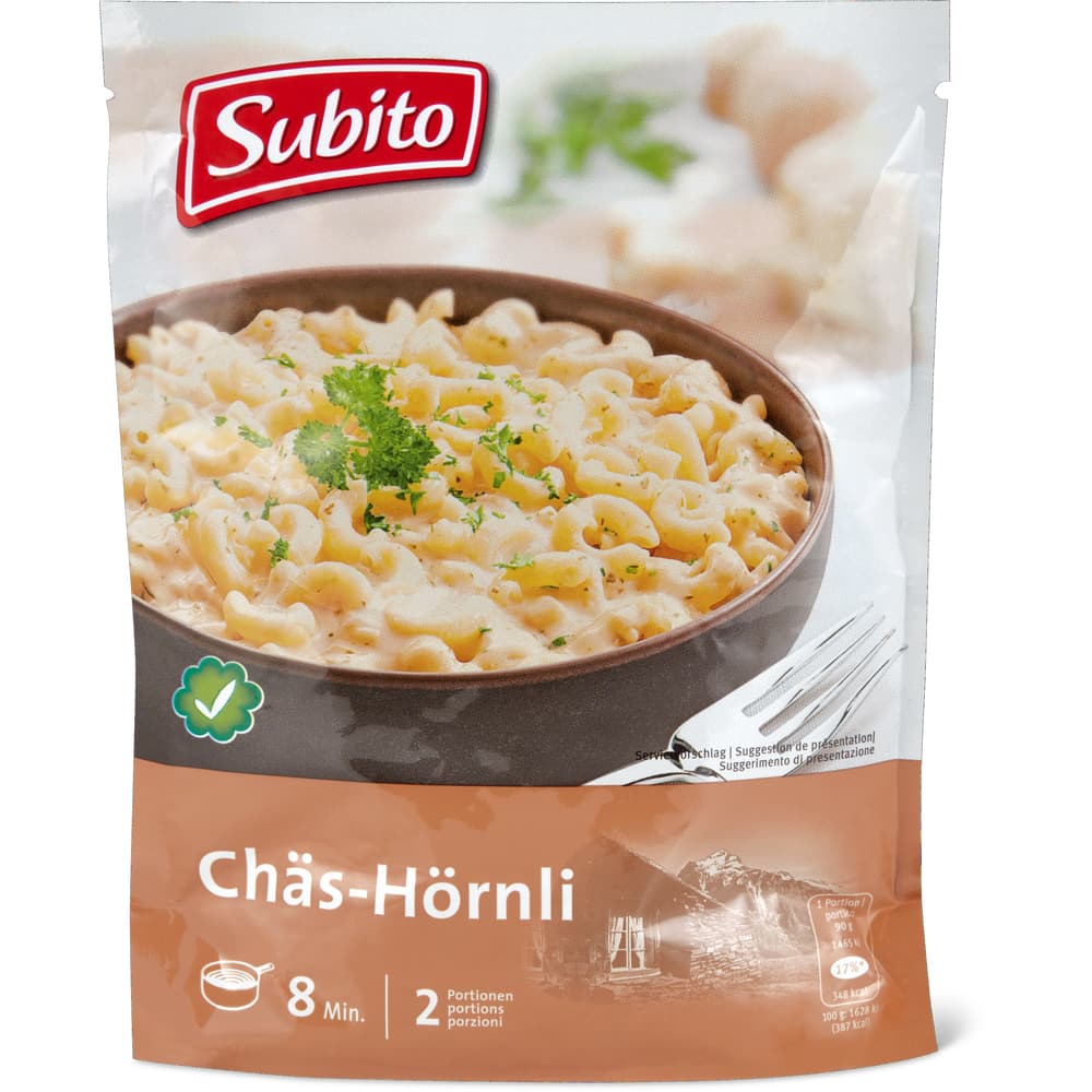 Subito Teigwaren aus Hartweizengriess mit Käse-Rahm-Sauce