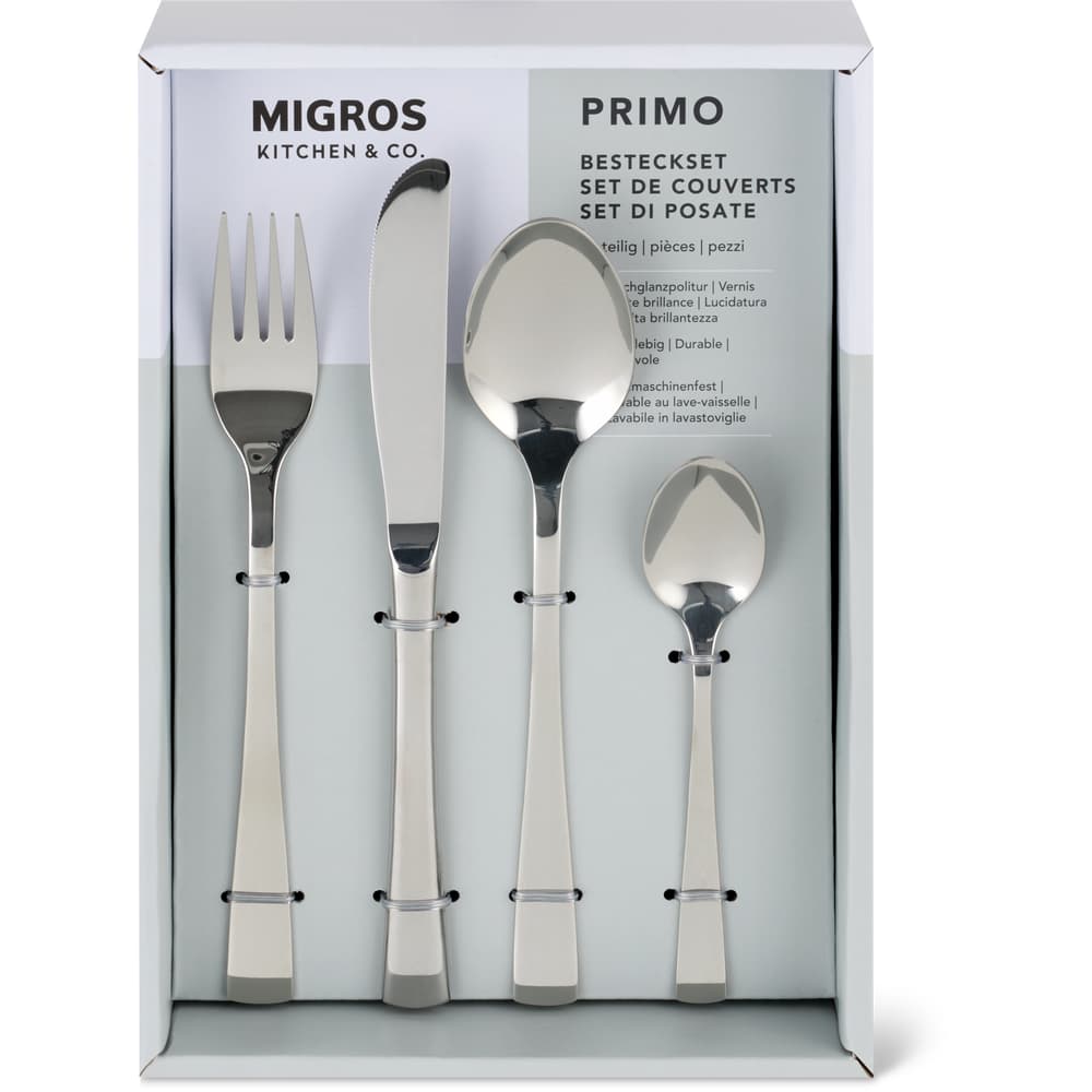 Migros Kitchen & Co. Set Besteck Primo16-teilig silber