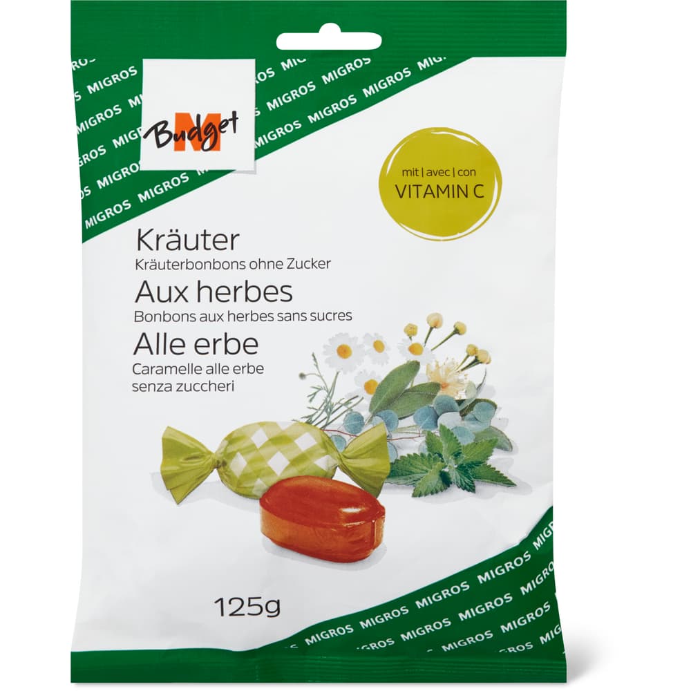 M-Budget Kräuterbonbons ohne Zucker