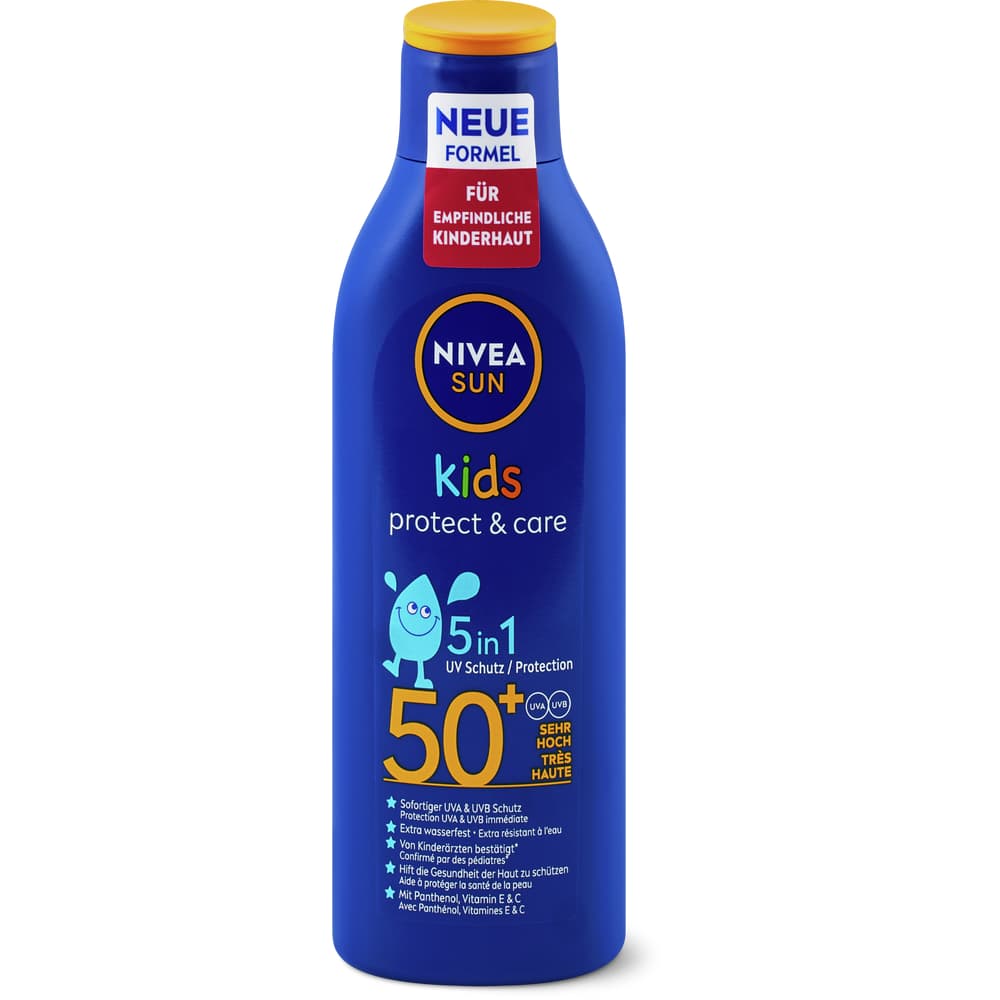 Nivea Sun Protect & Care Kids Sonnenschutz-Lotion LSF 50+, extra wasserfest