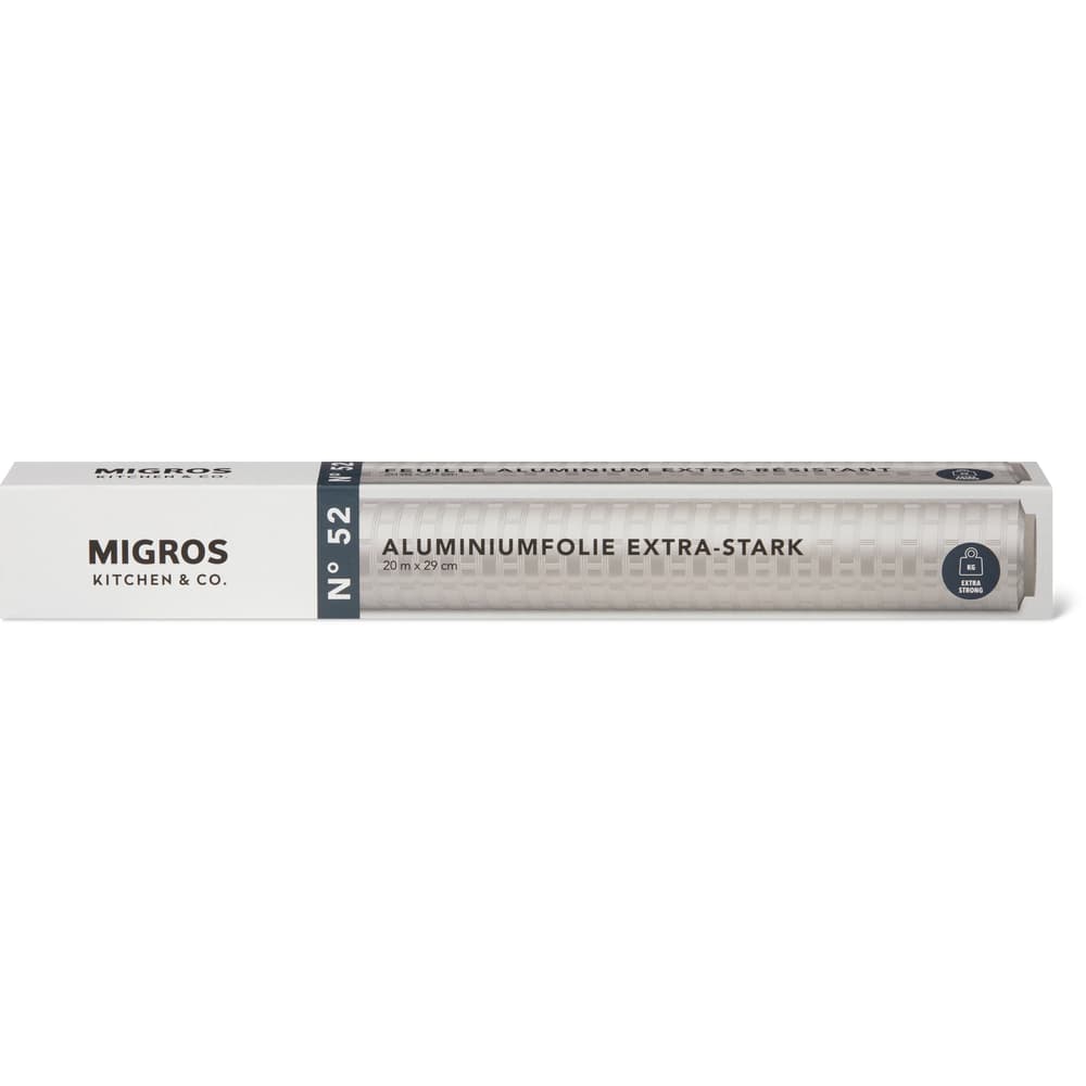 Migros Kitchen & Co. N°52 Aluminiumfolie 20m x 29cm, extra-stark