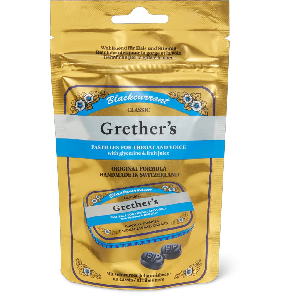Grether's Blackcurrant Pastillen mit Zucker, Refill